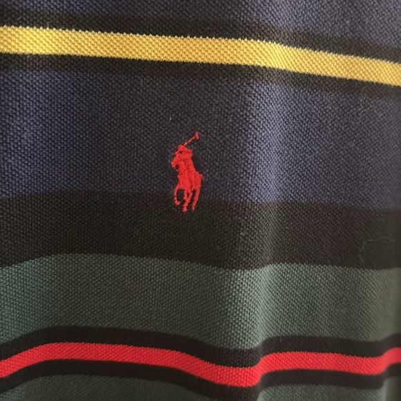 Polo Ralph Lauren Collared Shirt - Short Sleeve - Multi Colored Striped - XL - Picture 3 of 4